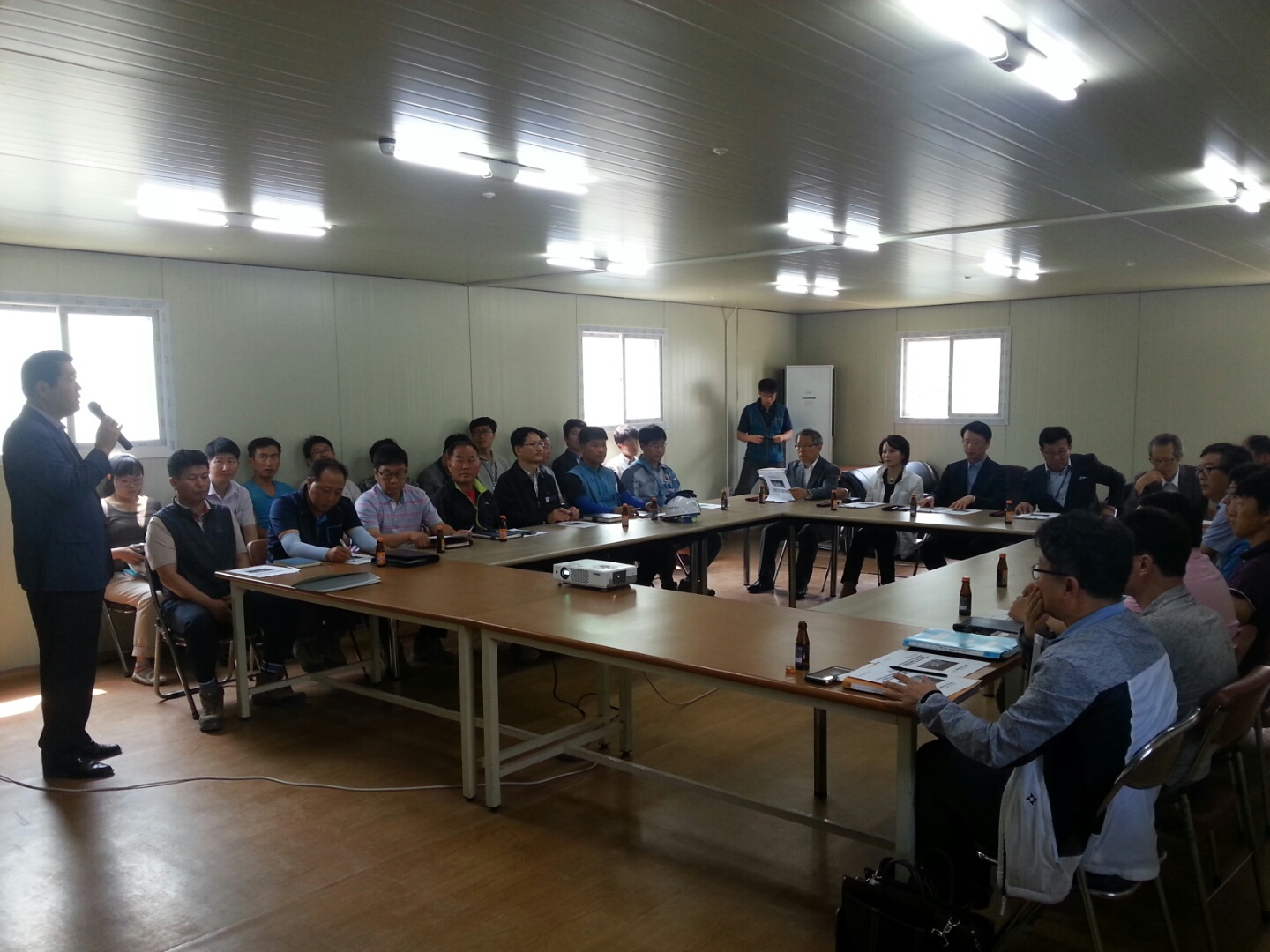 신설학교 공사추진 상황보고회 사진